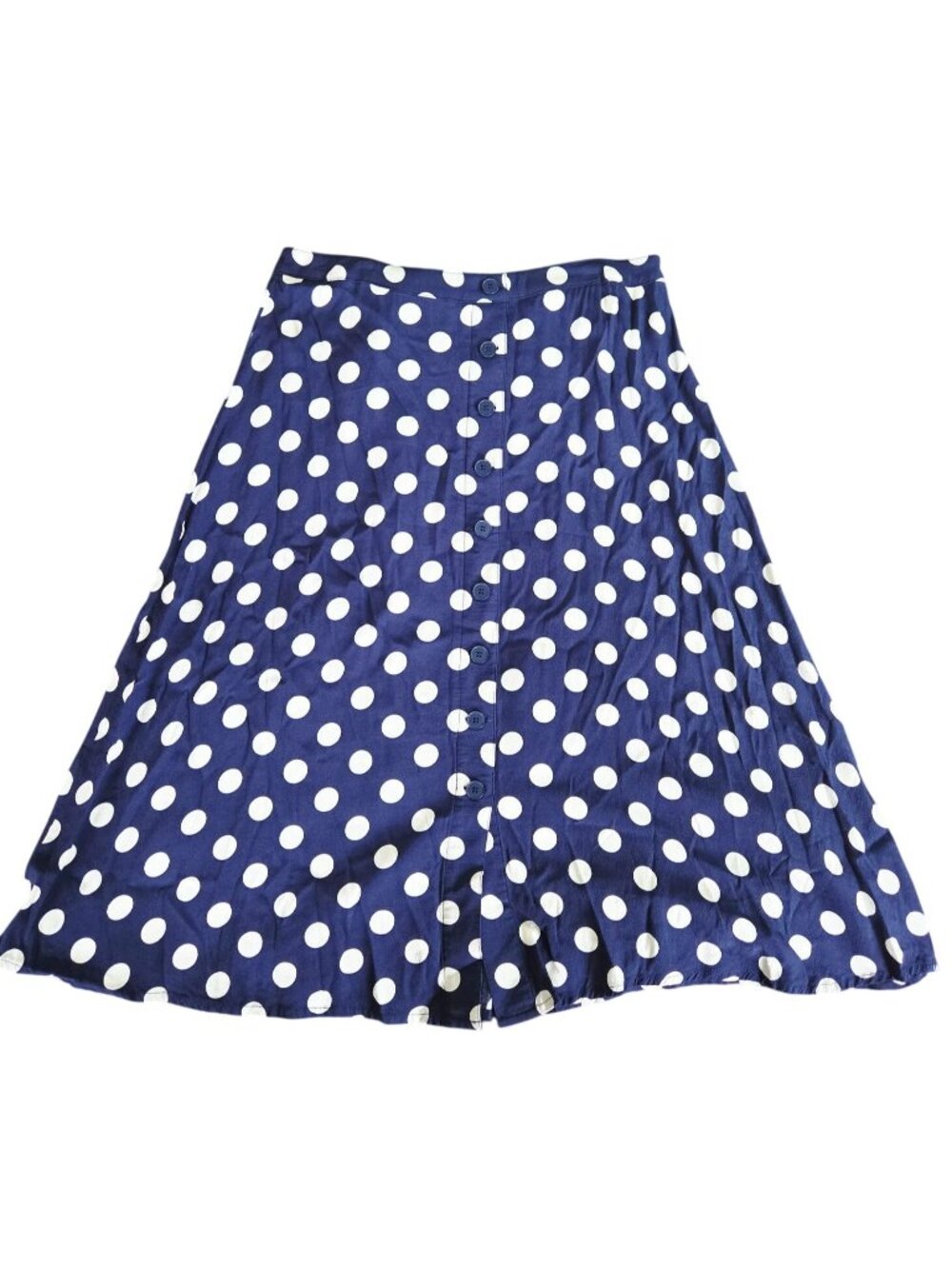 Talbots Women's 14P Maxi Skirt Boho Prairie Broomstick Cottage Polka Dot A-Line